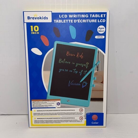 Bravokids 10 Inch LCD Writing Tablet Doodle Board Drawing Tablet In Pink - Picture 1 of 10